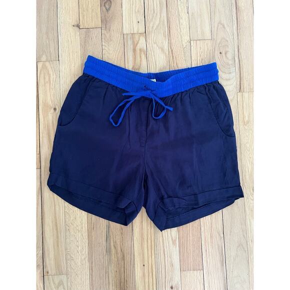 J. Crew Factory Pants - J.Crew Blue Drawstring Shorts Stretch Summer Vacation Sporty Women's 0 Athletic